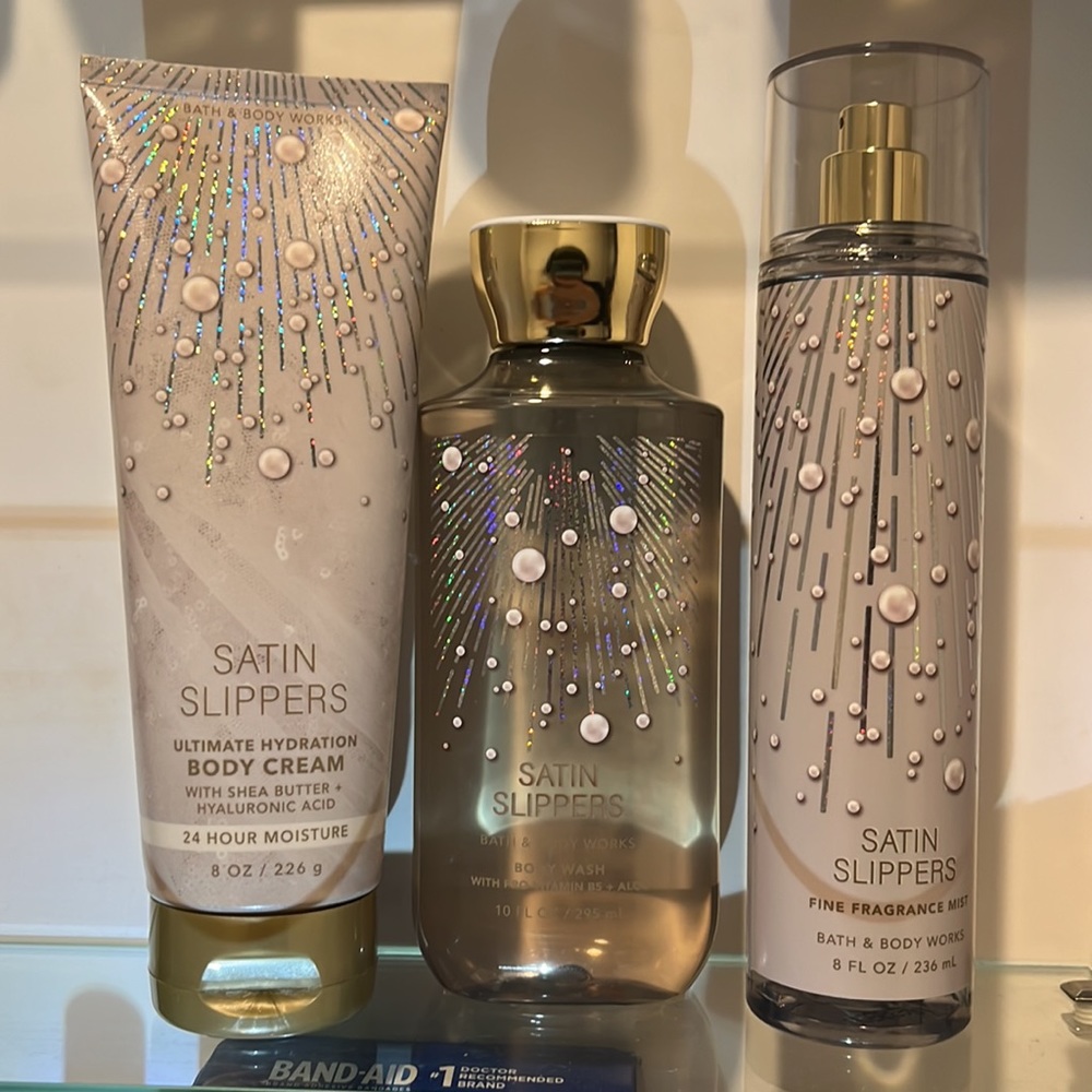Bath and Body Work Satin Slippers Trio